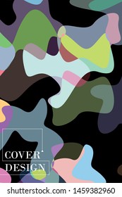 Abstract Fluid creative template, card, color cover. Watercolor design, liquids, shapes. Trendy vector.