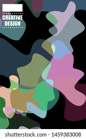Abstract Fluid creative template, card, color cover. Watercolor design, liquids, shapes. Trendy vector.