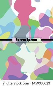 Abstract Fluid creative template, card, color cover. Watercolor design, liquids, shapes. Trendy vector.