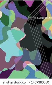 Abstract Fluid creative template, card, color cover. Watercolor design, liquids, shapes. Trendy vector.
