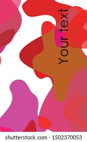 Abstract Fluid creative template, card, color cover. Watercolor design, liquids, shapes. Trendy vector.