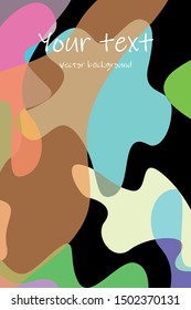 Abstract Fluid creative template, card, color cover. Watercolor design, liquids, shapes. Trendy vector.