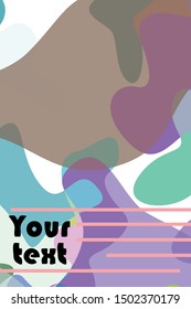 Abstract Fluid creative template, card, color cover. Watercolor design, liquids, shapes. Trendy vector.