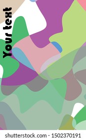 Abstract Fluid creative template, card, color cover. Watercolor design, liquids, shapes. Trendy vector.