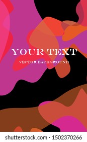 Abstract Fluid creative template, card, color cover. Watercolor design, liquids, shapes. Trendy vector.