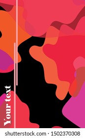 Abstract Fluid creative template, card, color cover. Watercolor design, liquids, shapes. Trendy vector.