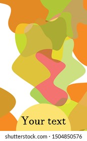 Abstract Fluid creative template, card, color cover. Watercolor design, liquids, shapes. Trendy vector.