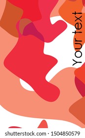 Abstract Fluid creative template, card, color cover. Watercolor design, liquids, shapes. Trendy vector.