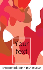 Abstract Fluid creative template, card, color cover. Watercolor design, liquids, shapes. Trendy vector.