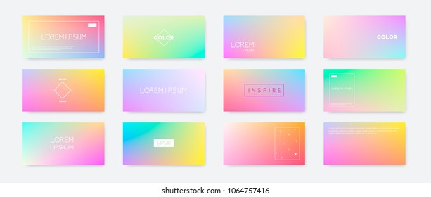 Abstract Fluid creative templates, cards, color covers set. Geometric design, liquids, shapes. Trendy vector collection.