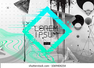 Abstract Fluid creative templates, cards, color covers set. Geometric design, liquids, shapes. Trendy vector collection.