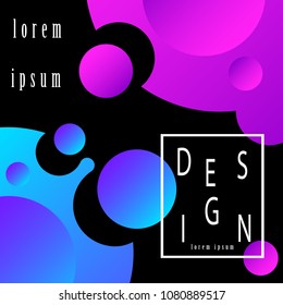 Abstract Fluid creative templates, cards, color covers set. Geometric design, liquids, shapes. Trendy vector collection.