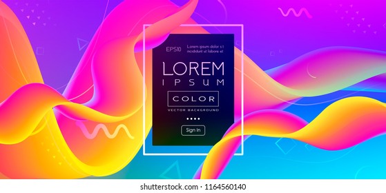 Abstract Fluid creative templates, cards, color covers set. Geometric design, liquids, shapes. Trendy vector collection. Pastel and neon design, geometric fluid graphic shape, vector background.