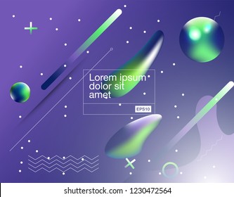 Abstract Fluid creative templates, cards, color covers set. Geometric design, liquids, shapes. Trendy vector collection