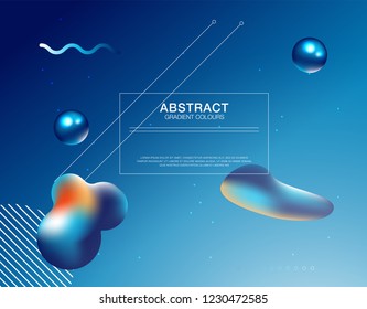 Abstract Fluid creative templates, cards, color covers set. Geometric design, liquids, shapes. Trendy vector collection