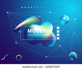 Abstract Fluid creative templates, cards, color covers set. Geometric design, liquids, shapes. Trendy vector collection