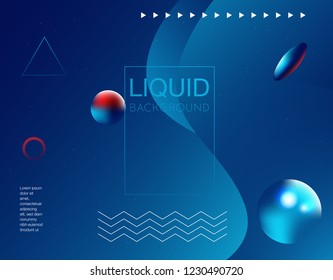 Abstract Fluid creative templates, cards, color covers set. Geometric design, liquids, shapes. Trendy vector collection