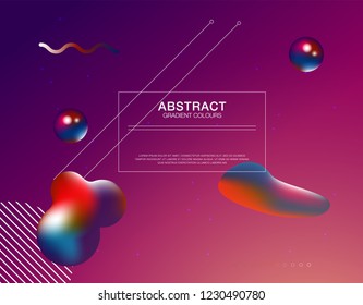 Abstract Fluid creative templates, cards, color covers set. Geometric design, liquids, shapes. Trendy vector collection
