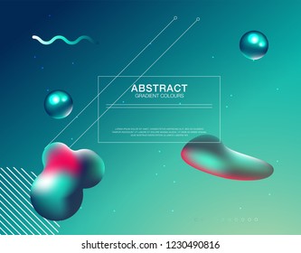 Abstract Fluid creative templates, cards, color covers set. Geometric design, liquids, shapes. Trendy vector collection