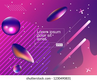 Abstract Fluid creative templates, cards, color covers set. Geometric design, liquids, shapes. Trendy vector collection
