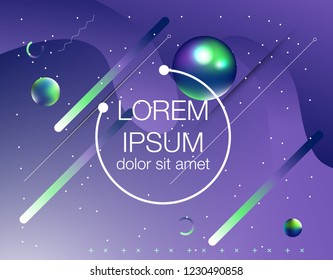 Abstract Fluid creative templates, cards, color covers set. Geometric design, liquids, shapes. Trendy vector collection