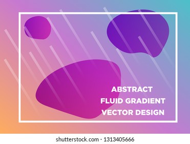 Abstract Fluid creative templates, cards, color covers set. Geometric design, liquids, shapes. Trendy vector collection. - Vector