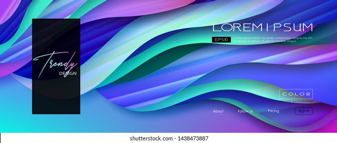 abstract Fluid creative templates, cards, color covers set. Geometric design, liquids, shapes. Trendy vector collection. Pastel and neon design, geometric fluid graphic shape, vector background. 
