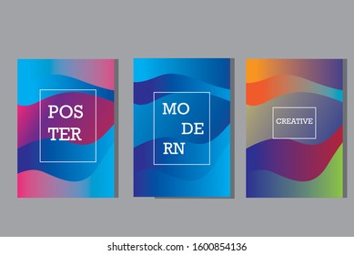 Abstract Fluid creative templates, cards, color covers eps10