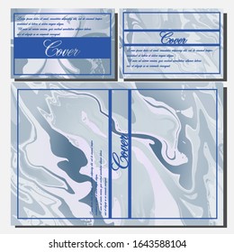 Abstract Fluid creative templates, cards, color covers set. Geometric design, liquids, shapes. Trendy vector collection.