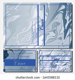 Lista de plantillas creativas, tarjetas, portadas de color de fluido abstracto. Diseño geométrico, líquidos, formas. Colección vectorial de moda.