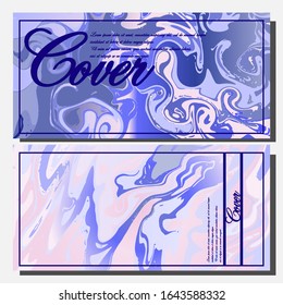 Abstrakte Fluid kreative Vorlagen, Karten, Farbhüllen Set. Geometrisches Design, Flüssigkeiten, Formen. Trendy Vektorillustration Collection.