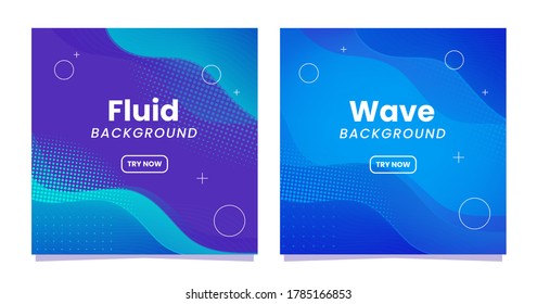 Abstrakter, flüssiger, kreativer Kartensatz - Farbabdeckung Set . Geometrisches Design Flüssigkeiten Formen . Geometrisches Fluid-Form-Vektorhintergrund in Pastellfarben und Neon-Design