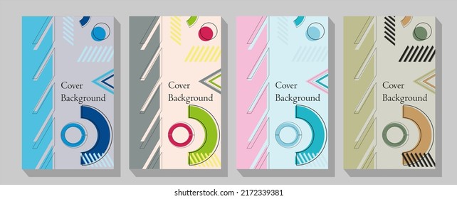 Abstract Fluid creative templates, cards, color covers set. Colorful geometric background, vector illustration.