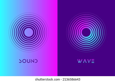 Abstract Fluid Creative Templates with Dynamic Circle Waves.Cards, Color Covers Set. Geometric design. Modern sound wave equalizer. Vector illustration on digital web color.