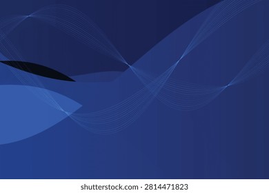 Abstract fluid currents in deep blue gradient field deepblue swirls