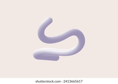 curva de fluido abstracta 3d. Formas de efecto 3d para fondos de banner.