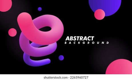 Abstract fluid curve. Gradient blend line, creative liquid colorful shapes and banner vector backgrounds set. Modern design with bright waves flow in motion, dynamic multicolored streams.