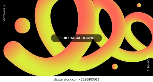 Abstract fluid curve. Gradient blend line, creative liquid colorful shapes and banner vector backgrounds