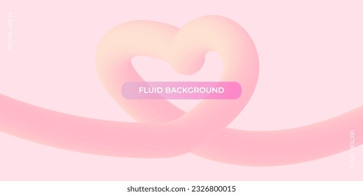 Resumen de la curva de fluidos. Línea de mezcla de degradado, formas creativas de color líquido y fondo vectorial de banner
