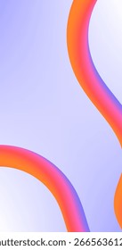 Linhas de Curva de Fluido Abstrata com Espaço de Cópia no fundo de Céu Azul