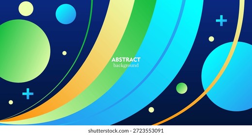 Patrón de curva de fluido Abstractas sobre un fondo con un patrón de degradado verde y azul. Concepto de Anuncio de moda con líneas elegantes. Vector eps10