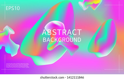 Abstract fluid design. Colorful wallpaper. Dynamic shapes. Vector illustration.