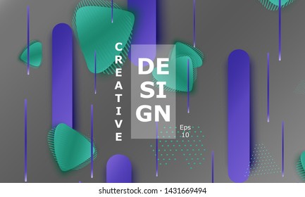 Abstract fluid design. Colorful wallpaper. Dynamic shapes. Vector illustration.