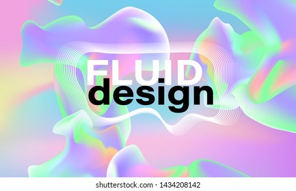 Abstract fluid design. Colorful wallpaper. Dynamic shapes. Vector illustration.