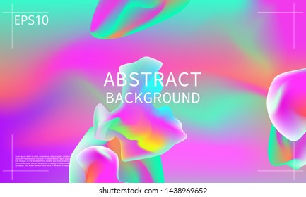 Abstract fluid design. Colorful wallpaper. Dynamic shapes. Vector illustration.