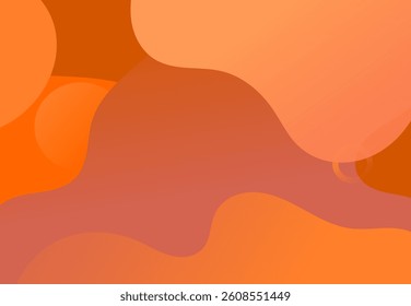 Abstract fluid design with smooth flowing shapes and vibrant transitions in an orange color palette