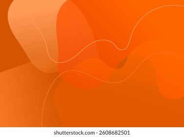 Abstract fluid design with smooth flowing shapes and vibrant transitions in an orange color palette