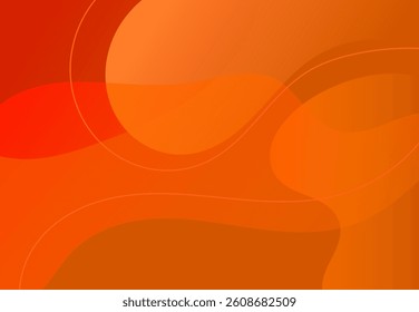 Abstract fluid design with smooth flowing shapes and vibrant transitions in an orange color palette