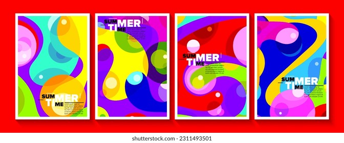 diseño de fluidos abstractos. antecedentes de verano