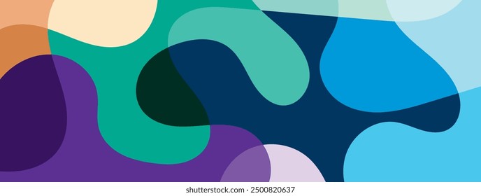 Abstract fluid doodle background vector design. Wallpaper for banner, magazine, social media, creative album, art cover editable layout illustration template.	